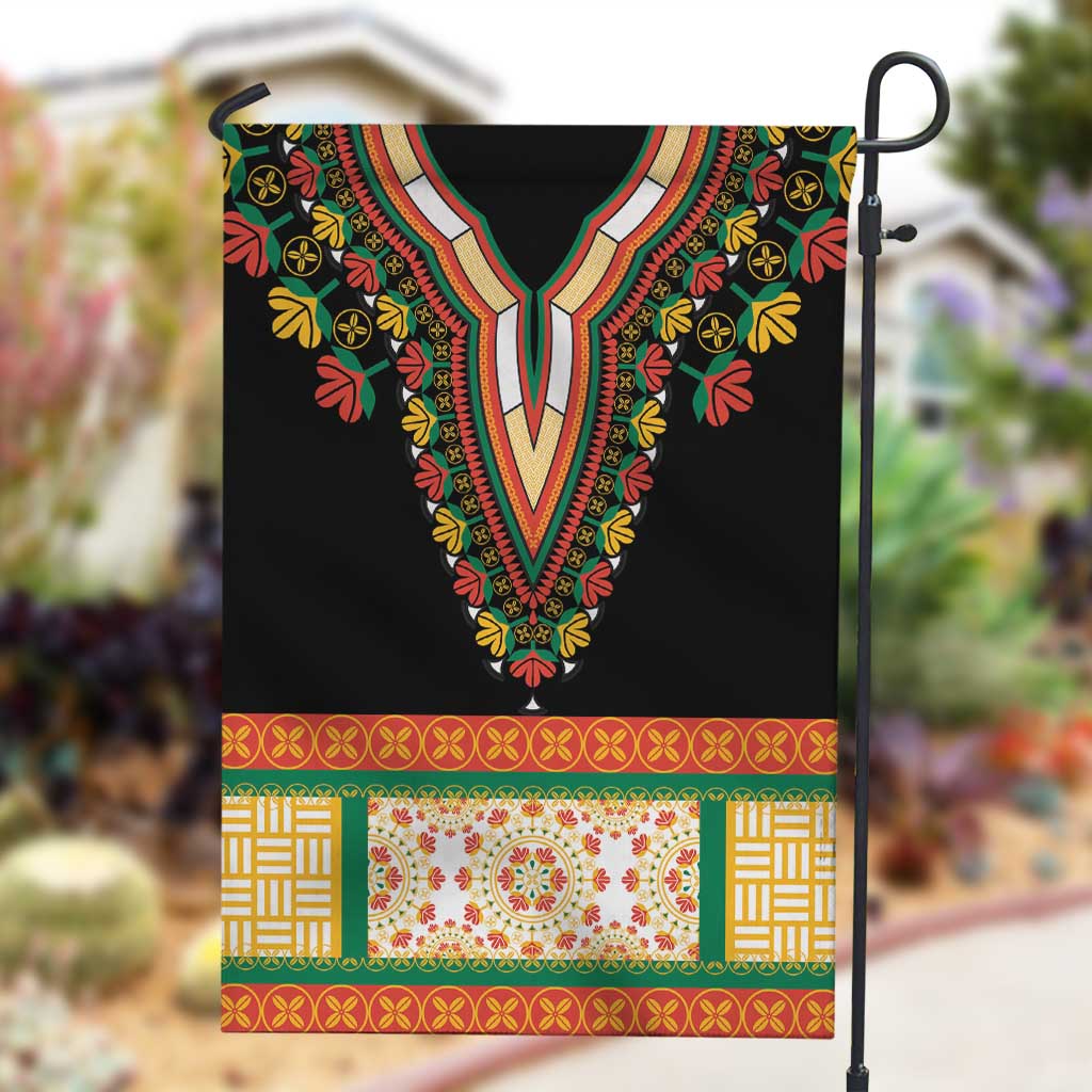 Africa Dashiki Garden Flag Embroidery Neckline Floral Pattern LT18