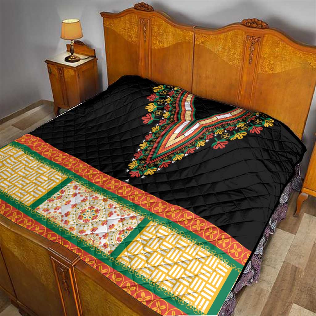 Africa Dashiki Quilt Embroidery Neckline Floral Pattern LT18