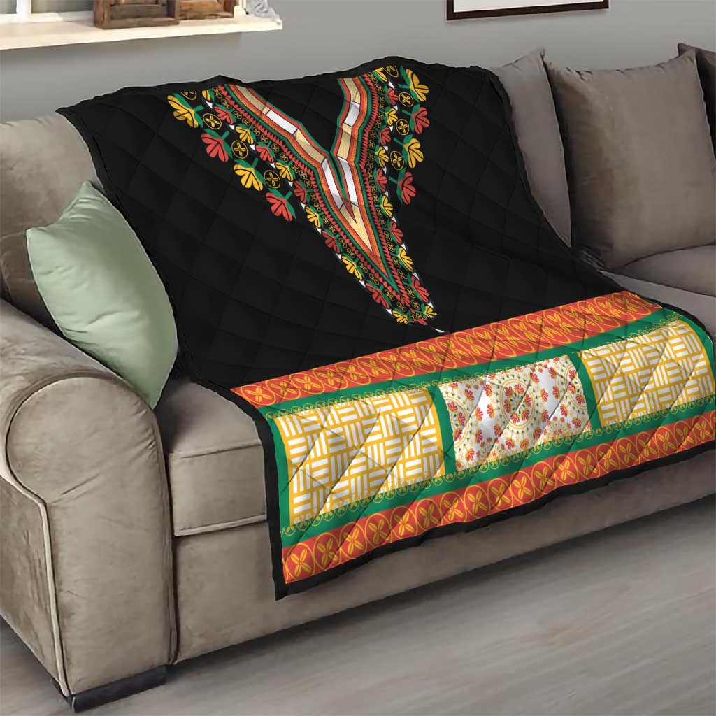 Africa Dashiki Quilt Embroidery Neckline Floral Pattern LT18