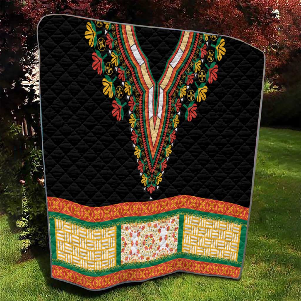 Africa Dashiki Quilt Embroidery Neckline Floral Pattern LT18