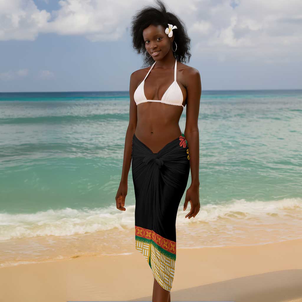 Africa Dashiki Sarong Embroidery Neckline Floral Pattern LT18