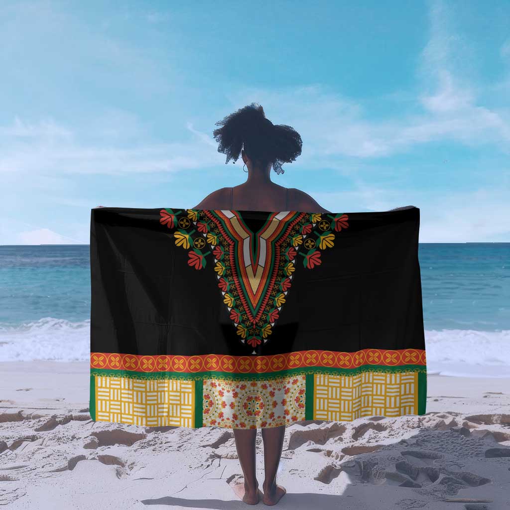 Africa Dashiki Sarong Embroidery Neckline Floral Pattern LT18