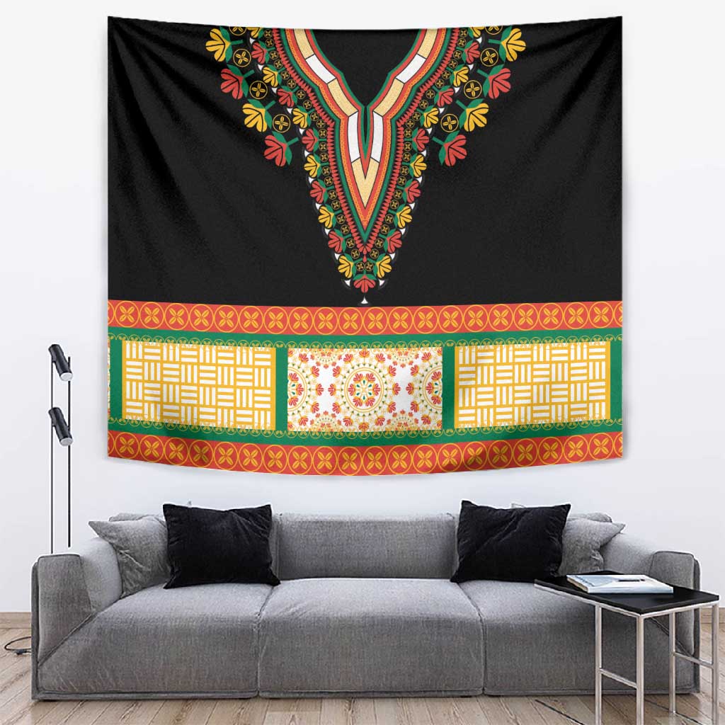 Africa Dashiki Tapestry Embroidery Neckline Floral Pattern LT18