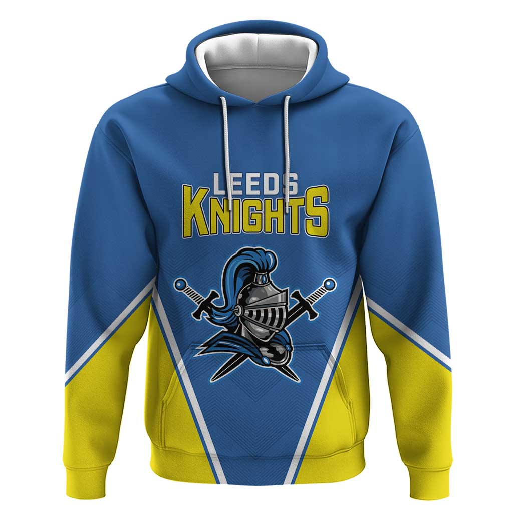 Custom West Knights of Yorkshire Hoodie Skate Hard Hit Harder Blue Version LT18