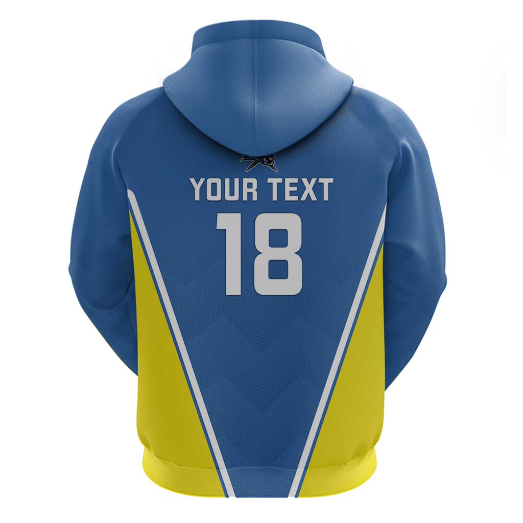 Custom West Knights of Yorkshire Hoodie Skate Hard Hit Harder Blue Version LT18