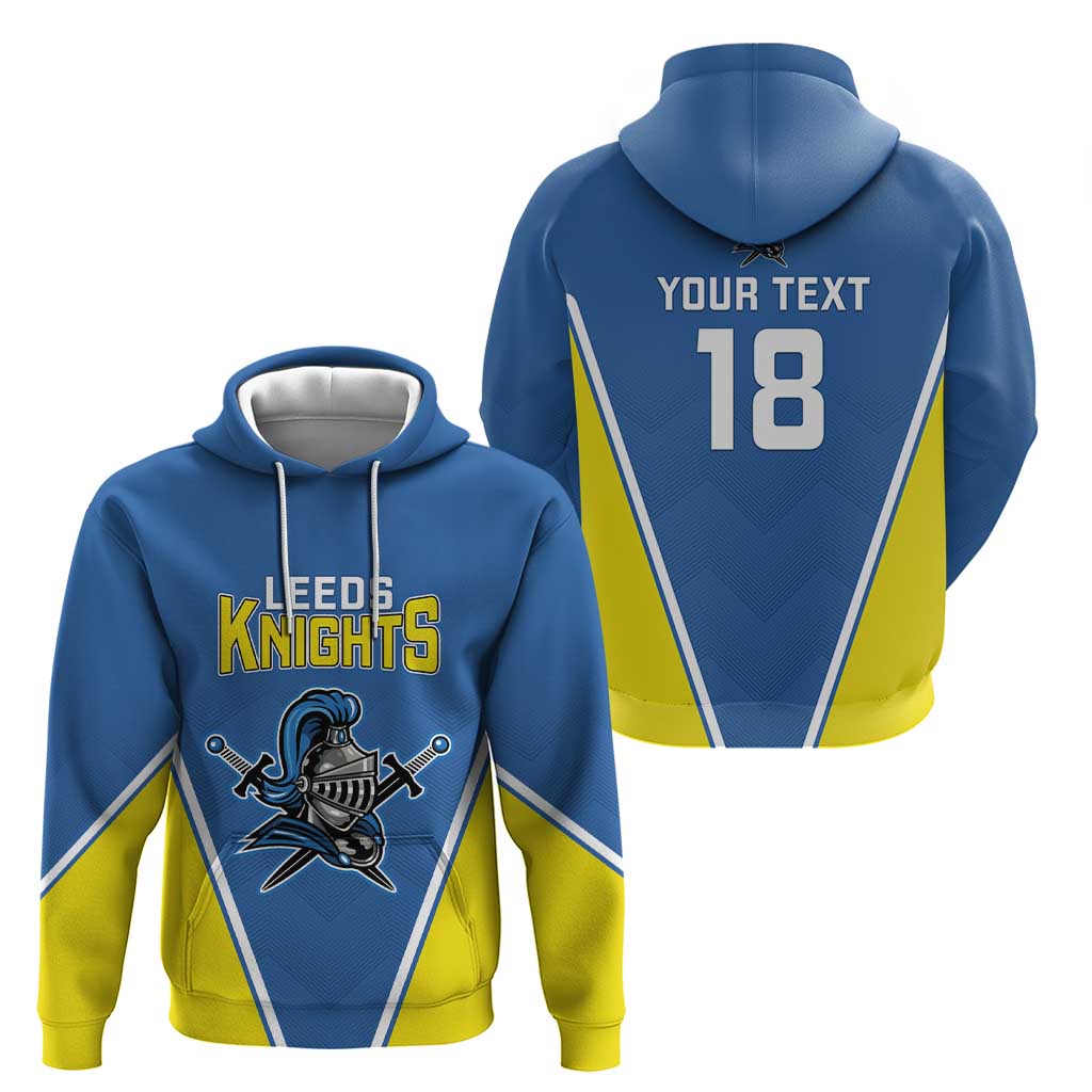 Custom West Knights of Yorkshire Hoodie Skate Hard Hit Harder Blue Version LT18