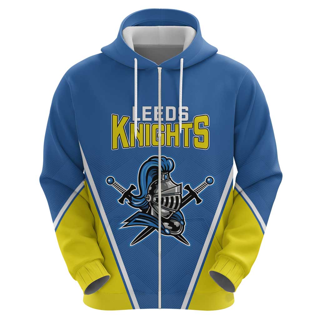 Custom West Knights of Yorkshire Hoodie Skate Hard Hit Harder Blue Version LT18