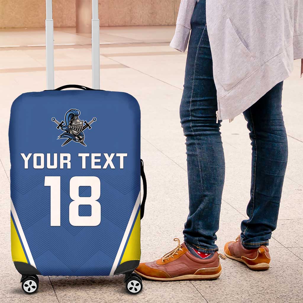 Custom West Knights of Yorkshire Luggage Cover Skate Hard Hit Harder Blue Version LT18