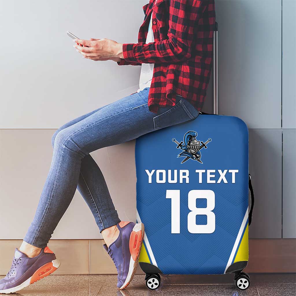 Custom West Knights of Yorkshire Luggage Cover Skate Hard Hit Harder Blue Version LT18