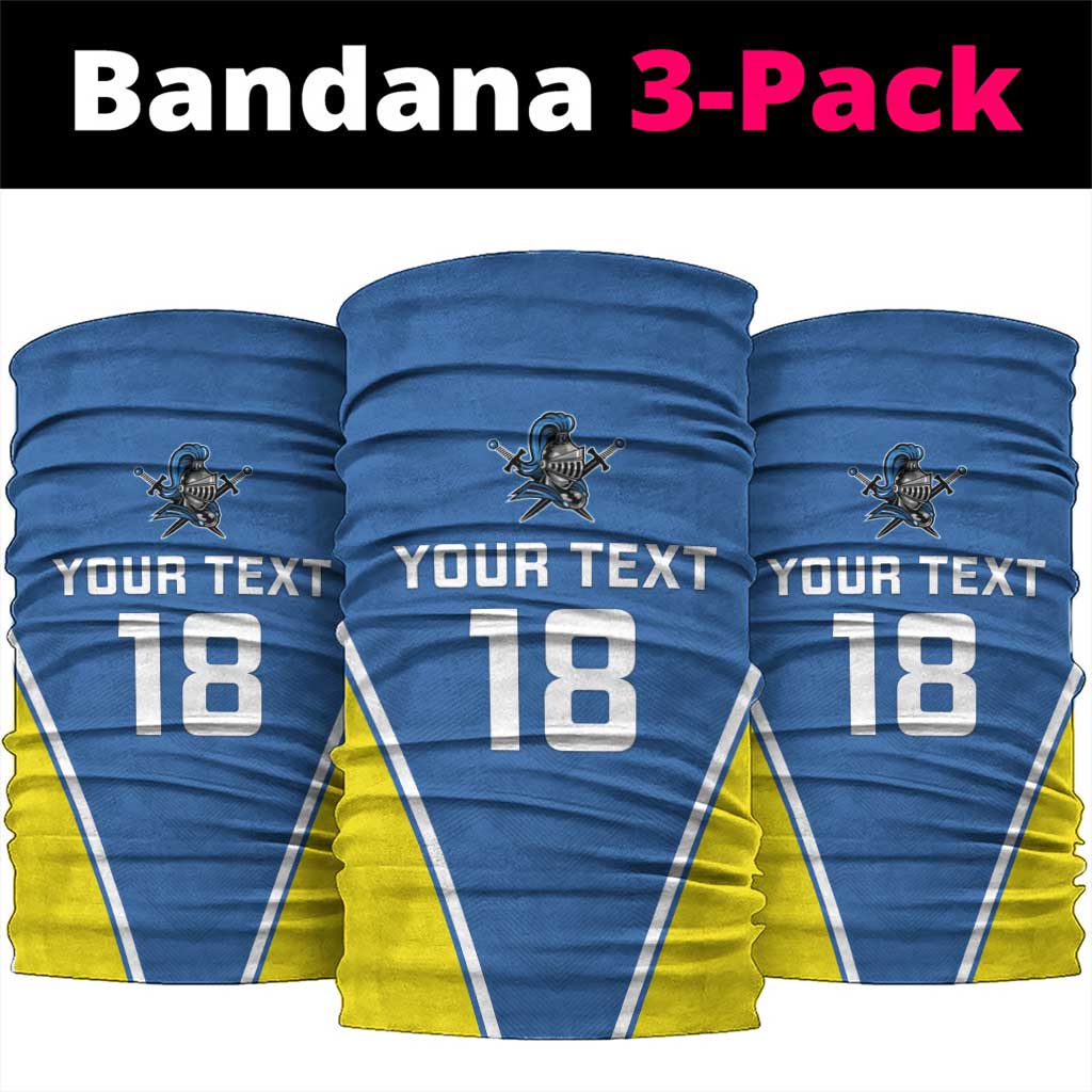 Custom West Knights of Yorkshire Neck Gaiter Skate Hard Hit Harder Blue Version LT18