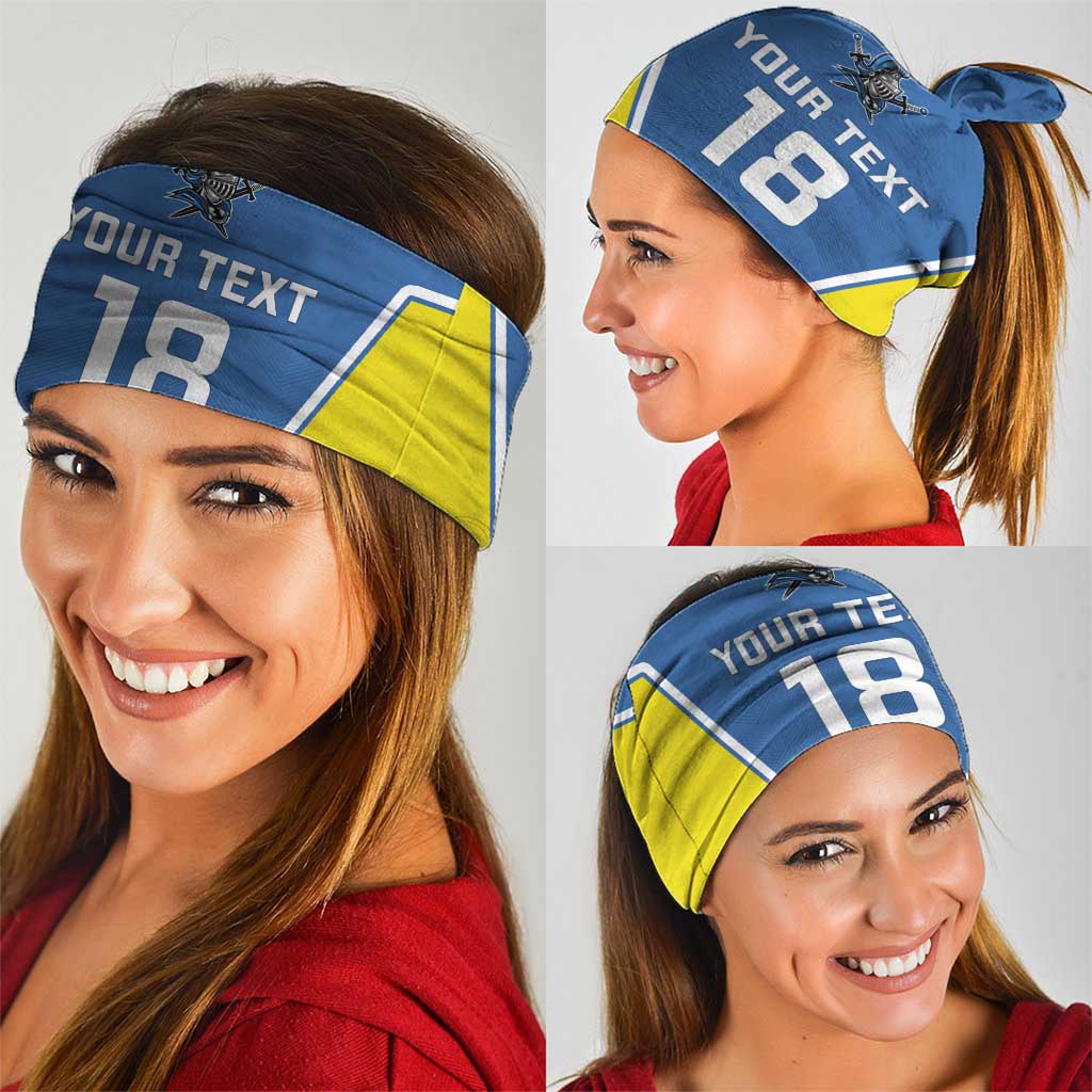 Custom West Knights of Yorkshire Neck Gaiter Skate Hard Hit Harder Blue Version LT18