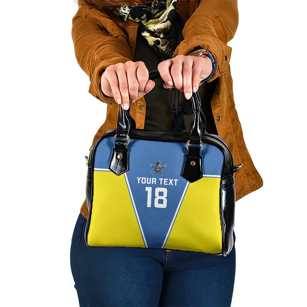 Custom West Knights of Yorkshire Shoulder Handbag Skate Hard Hit Harder Blue Version LT18