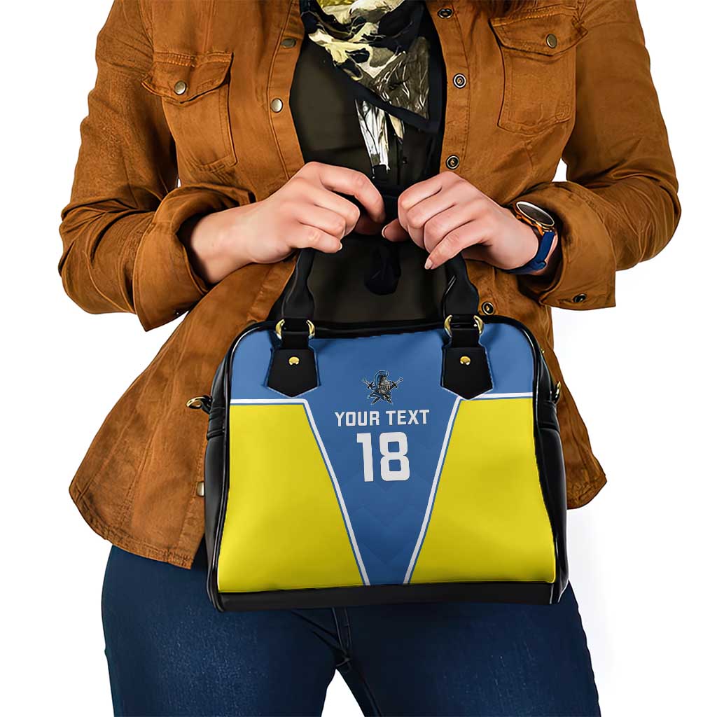 Custom West Knights of Yorkshire Shoulder Handbag Skate Hard Hit Harder Blue Version LT18