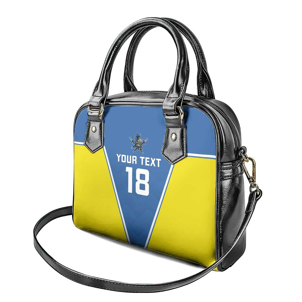 Custom West Knights of Yorkshire Shoulder Handbag Skate Hard Hit Harder Blue Version LT18