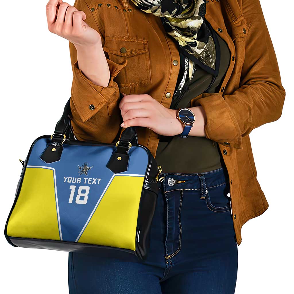 Custom West Knights of Yorkshire Shoulder Handbag Skate Hard Hit Harder Blue Version LT18