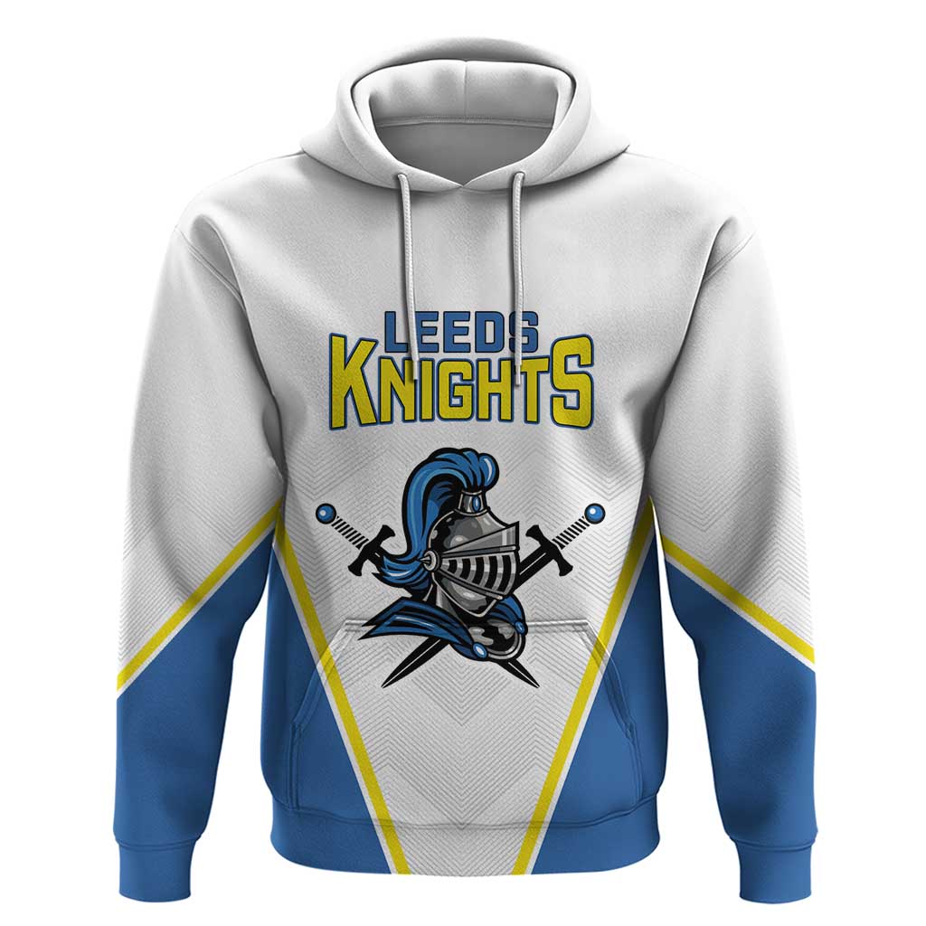 Custom West Knights of Yorkshire Hoodie Skate Hard Hit Harder White Version LT18