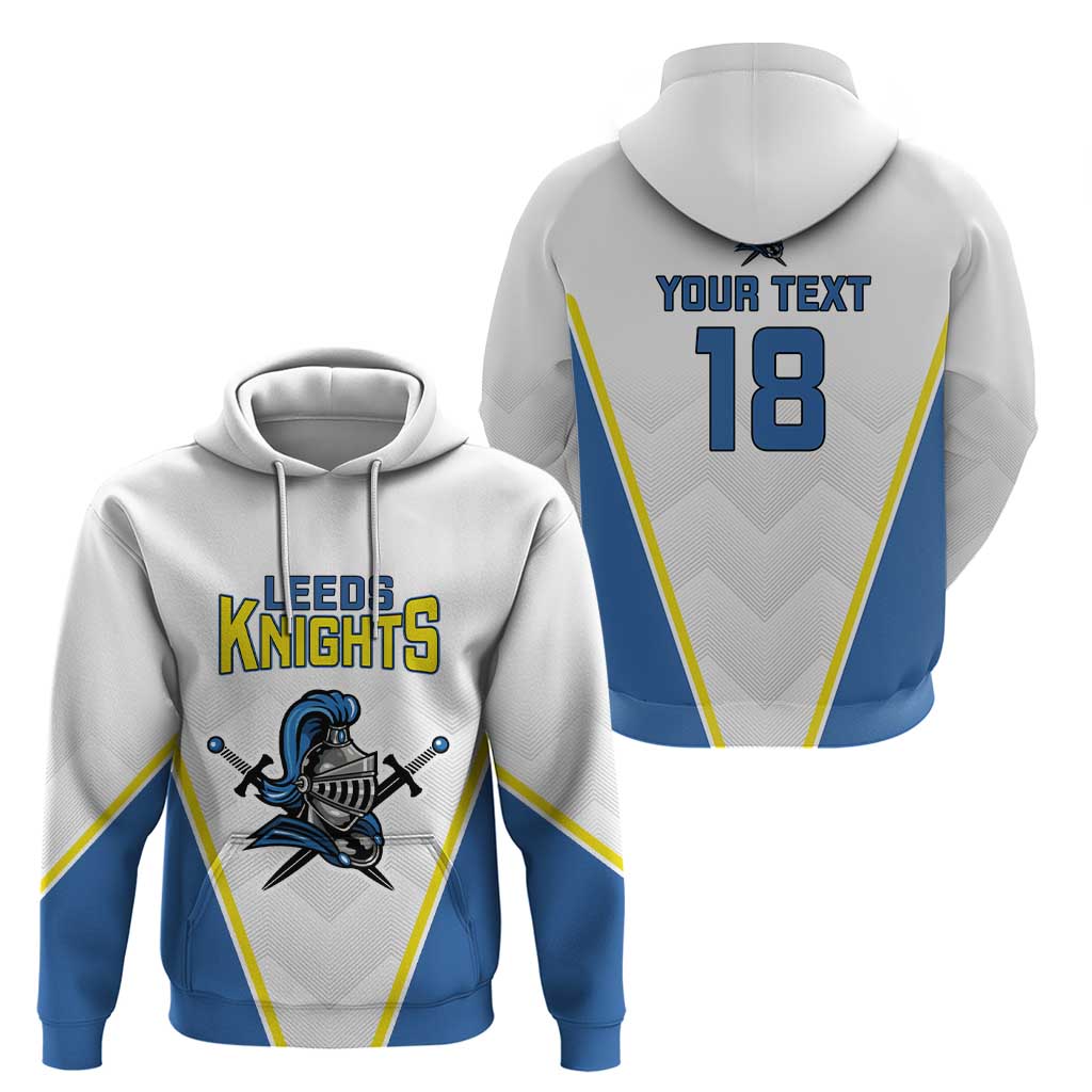 Custom West Knights of Yorkshire Hoodie Skate Hard Hit Harder White Version LT18