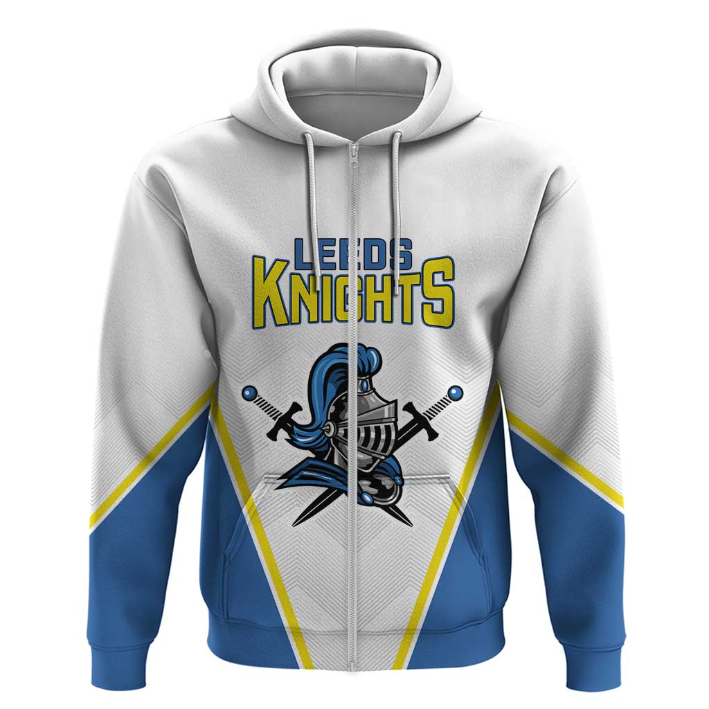 Custom West Knights of Yorkshire Hoodie Skate Hard Hit Harder White Version LT18
