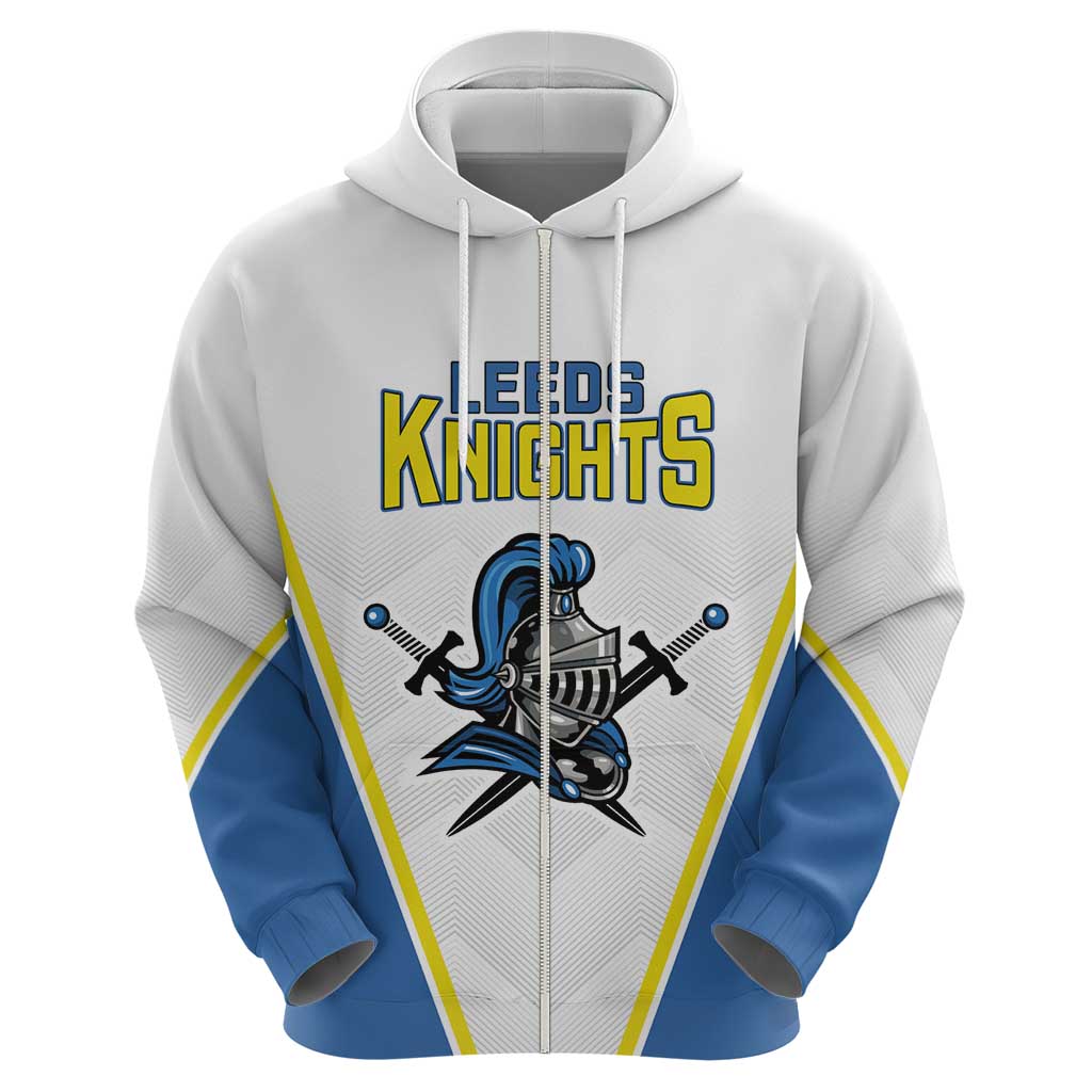 Custom West Knights of Yorkshire Hoodie Skate Hard Hit Harder White Version LT18
