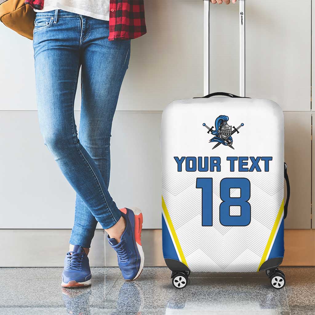Custom West Knights of Yorkshire Luggage Cover Skate Hard Hit Harder White Version LT18