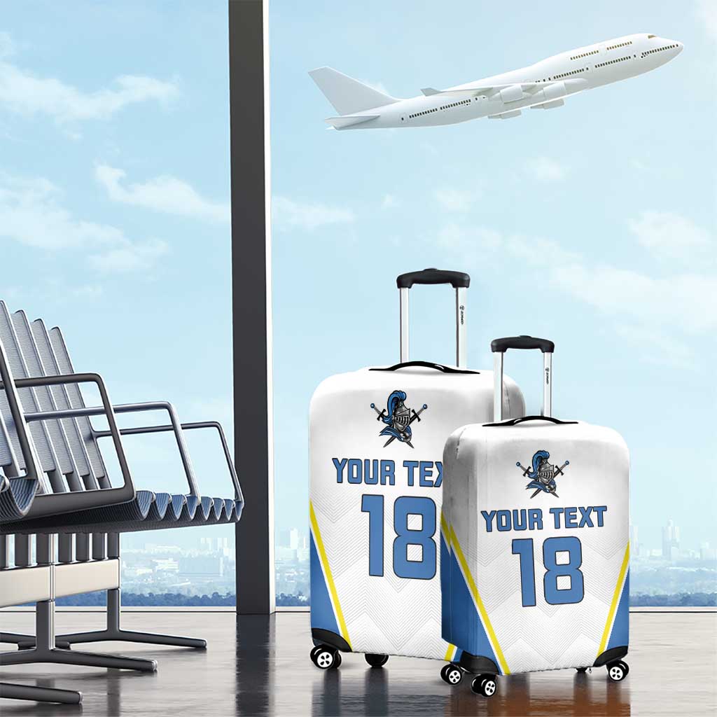 Custom West Knights of Yorkshire Luggage Cover Skate Hard Hit Harder White Version LT18