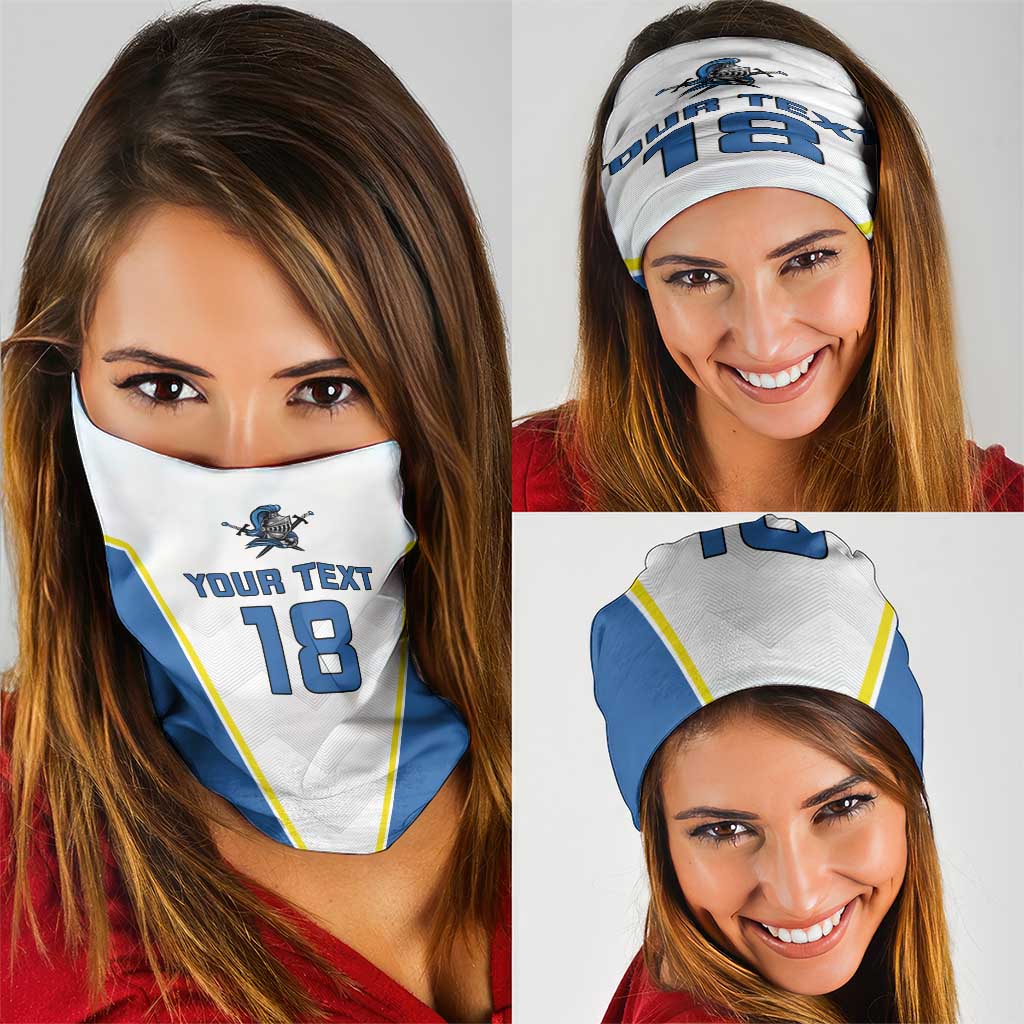Custom West Knights of Yorkshire Neck Gaiter Skate Hard Hit Harder White Version LT18