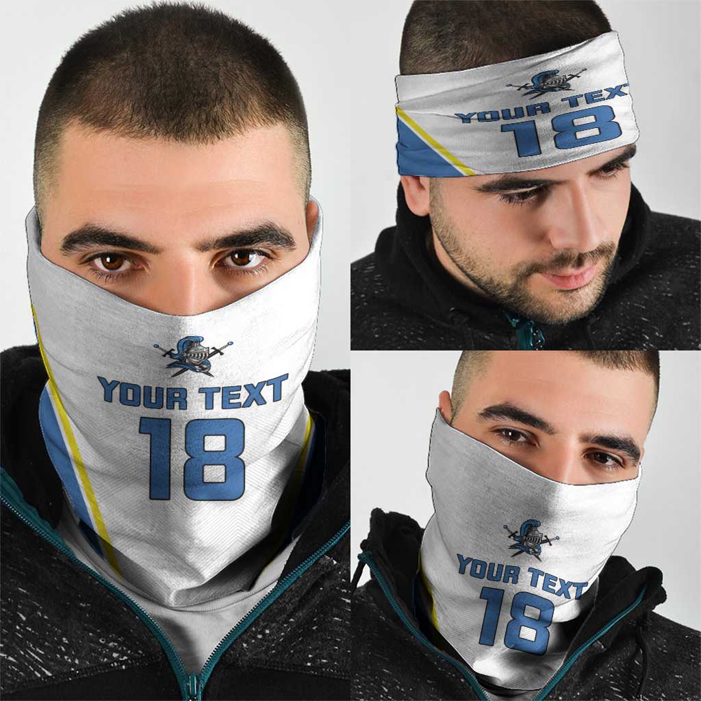 Custom West Knights of Yorkshire Neck Gaiter Skate Hard Hit Harder White Version LT18