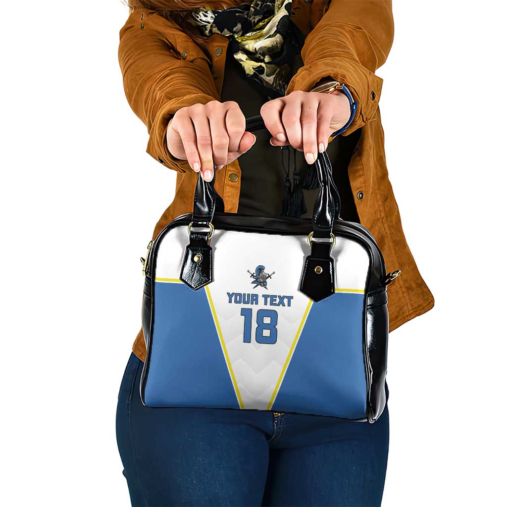 Custom West Knights of Yorkshire Shoulder Handbag Skate Hard Hit Harder White Version LT18