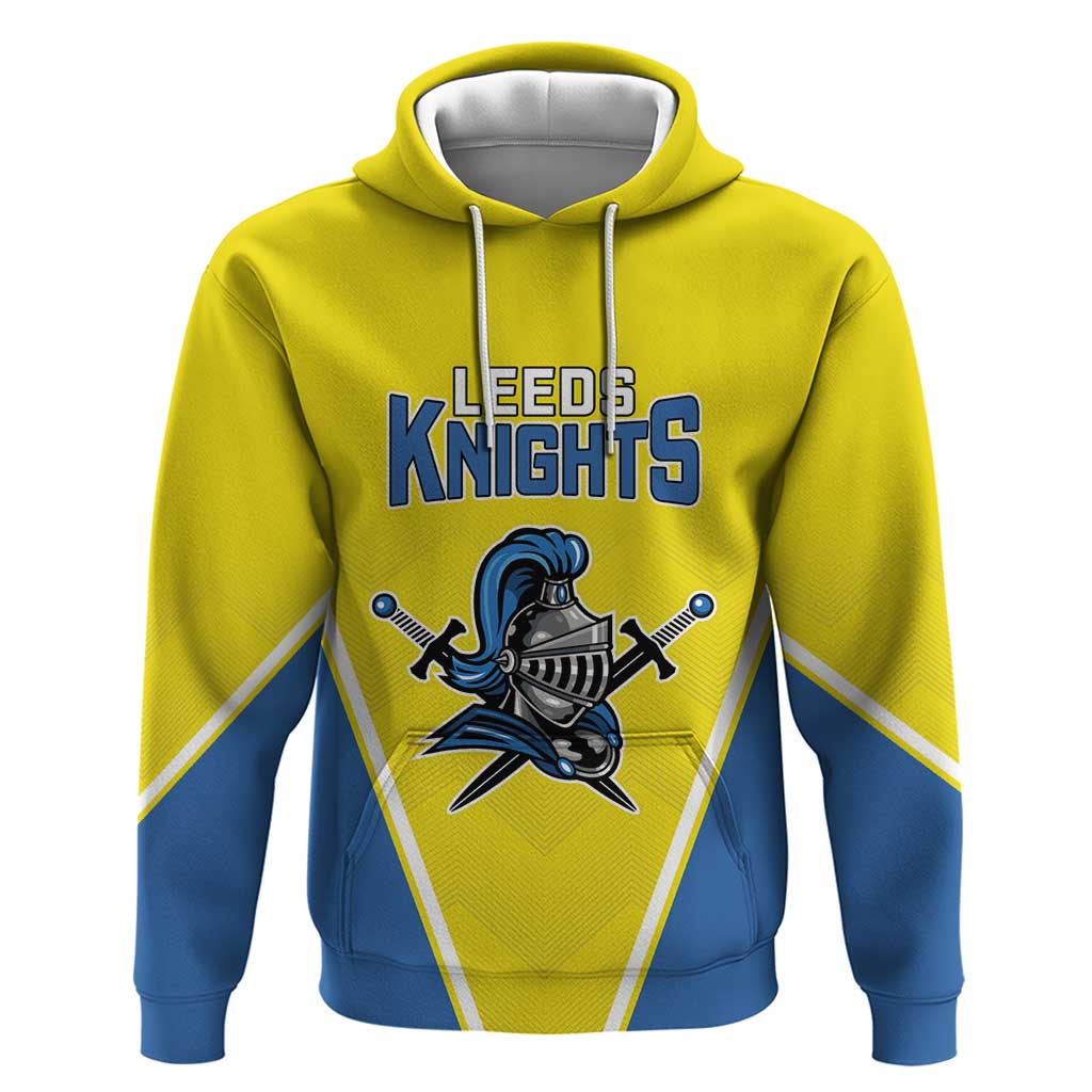 Custom West Knights of Yorkshire Hoodie Skate Hard Hit Harder Yellow Version LT18