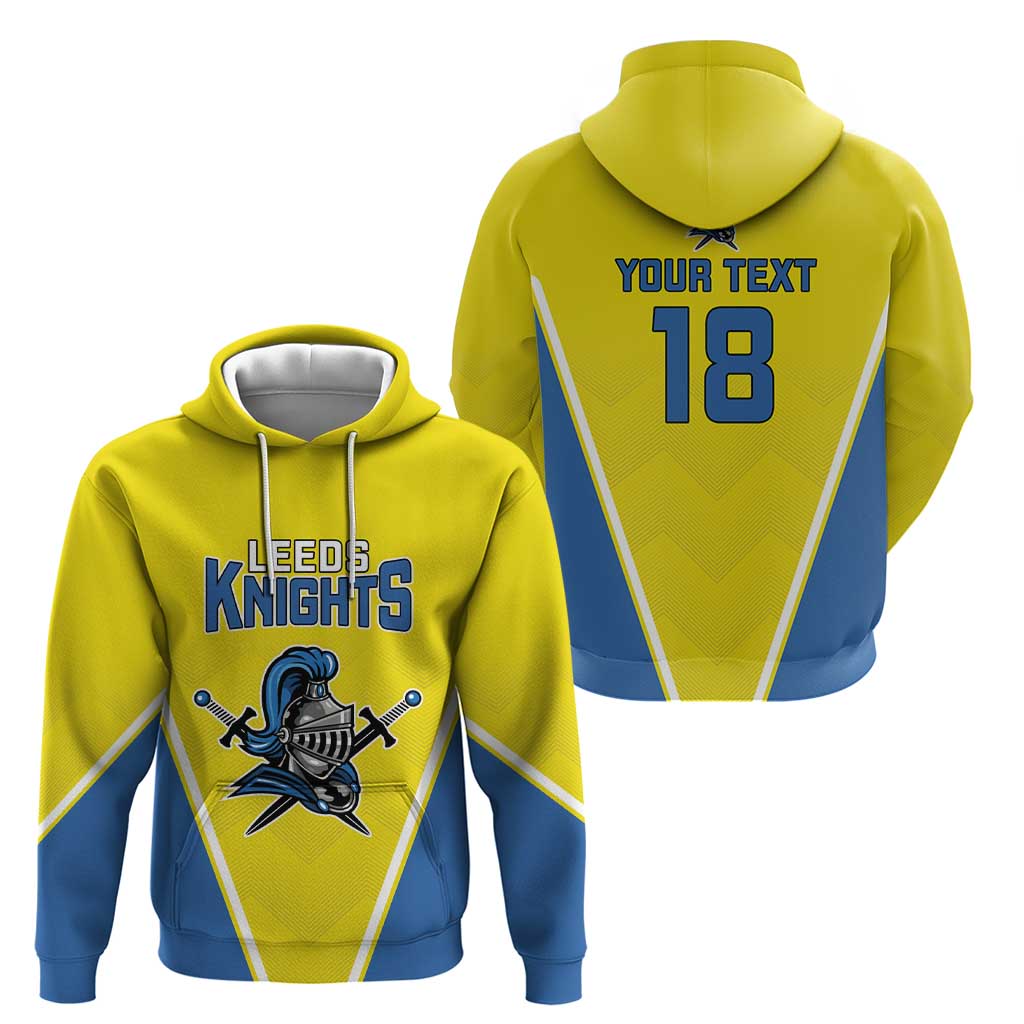 Custom West Knights of Yorkshire Hoodie Skate Hard Hit Harder Yellow Version LT18