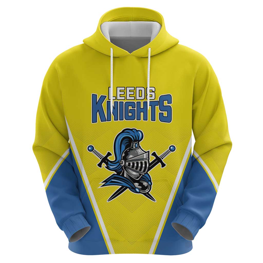 Custom West Knights of Yorkshire Hoodie Skate Hard Hit Harder Yellow Version LT18