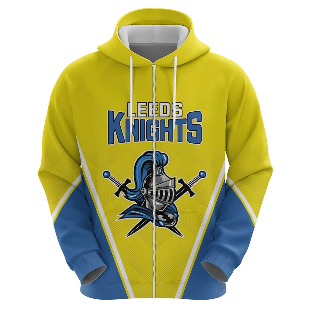 Custom West Knights of Yorkshire Hoodie Skate Hard Hit Harder Yellow Version LT18