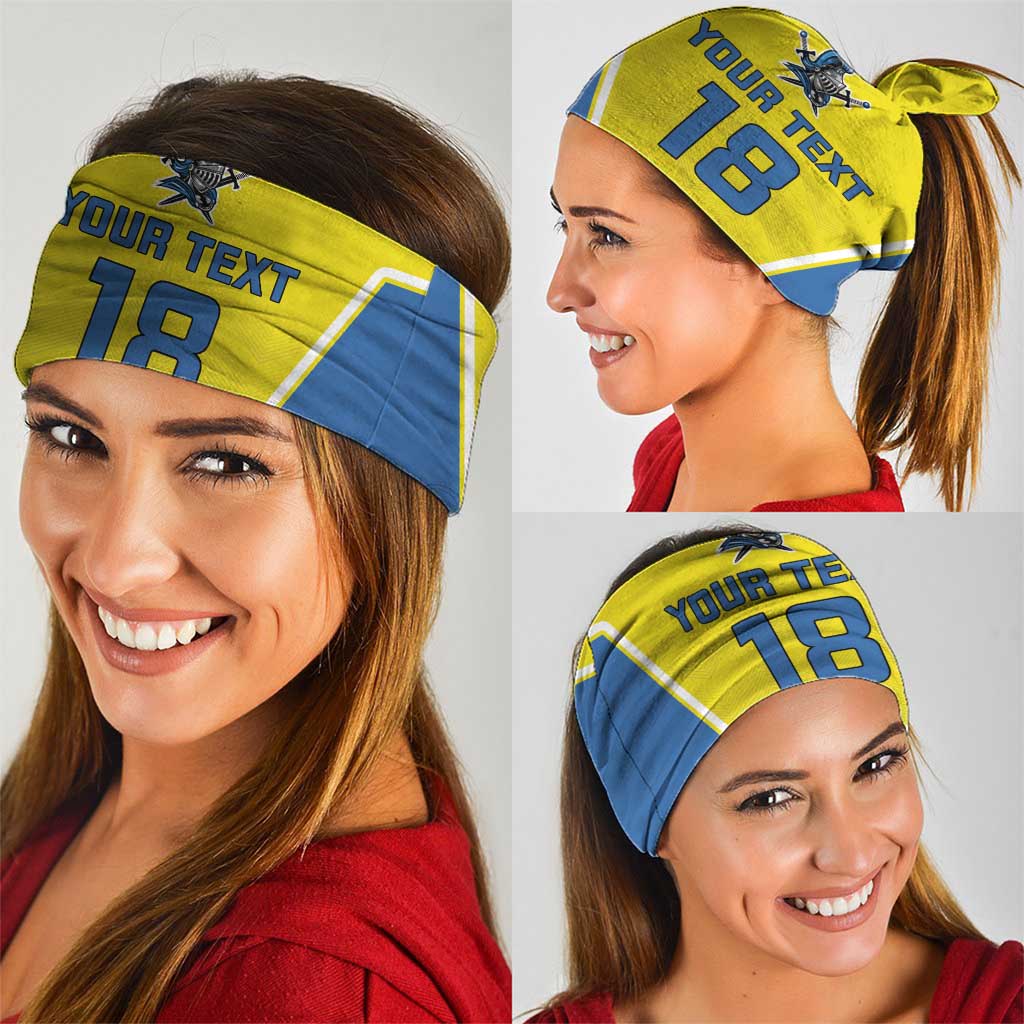 Custom West Knights of Yorkshire Neck Gaiter Skate Hard Hit Harder Yellow Version LT18