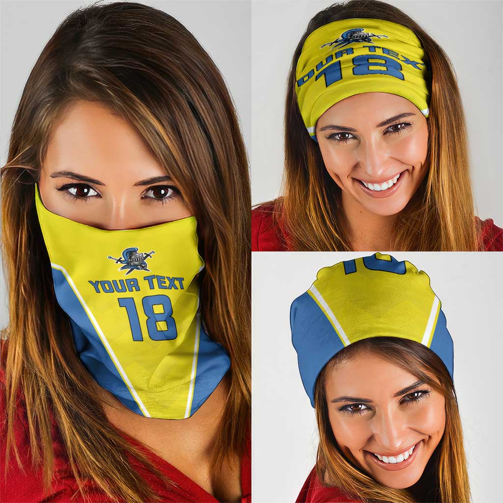 Custom West Knights of Yorkshire Neck Gaiter Skate Hard Hit Harder Yellow Version LT18