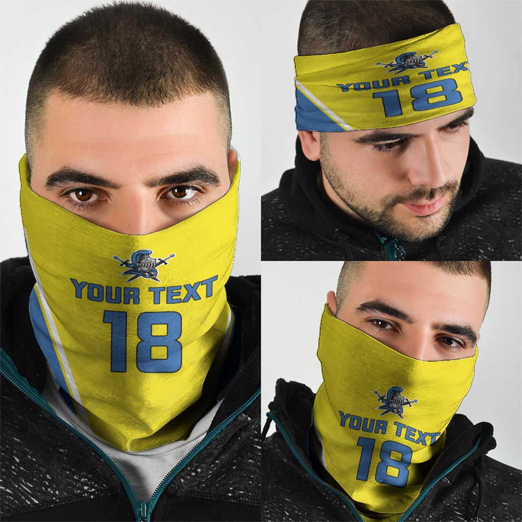 Custom West Knights of Yorkshire Neck Gaiter Skate Hard Hit Harder Yellow Version LT18