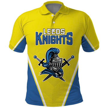 Custom West Knights of Yorkshire Polo Shirt Skate Hard Hit Harder Yellow Version LT18