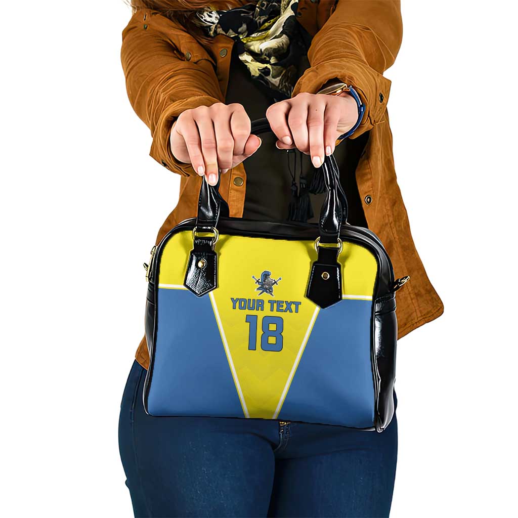 Custom West Knights of Yorkshire Shoulder Handbag Skate Hard Hit Harder Yellow Version LT18