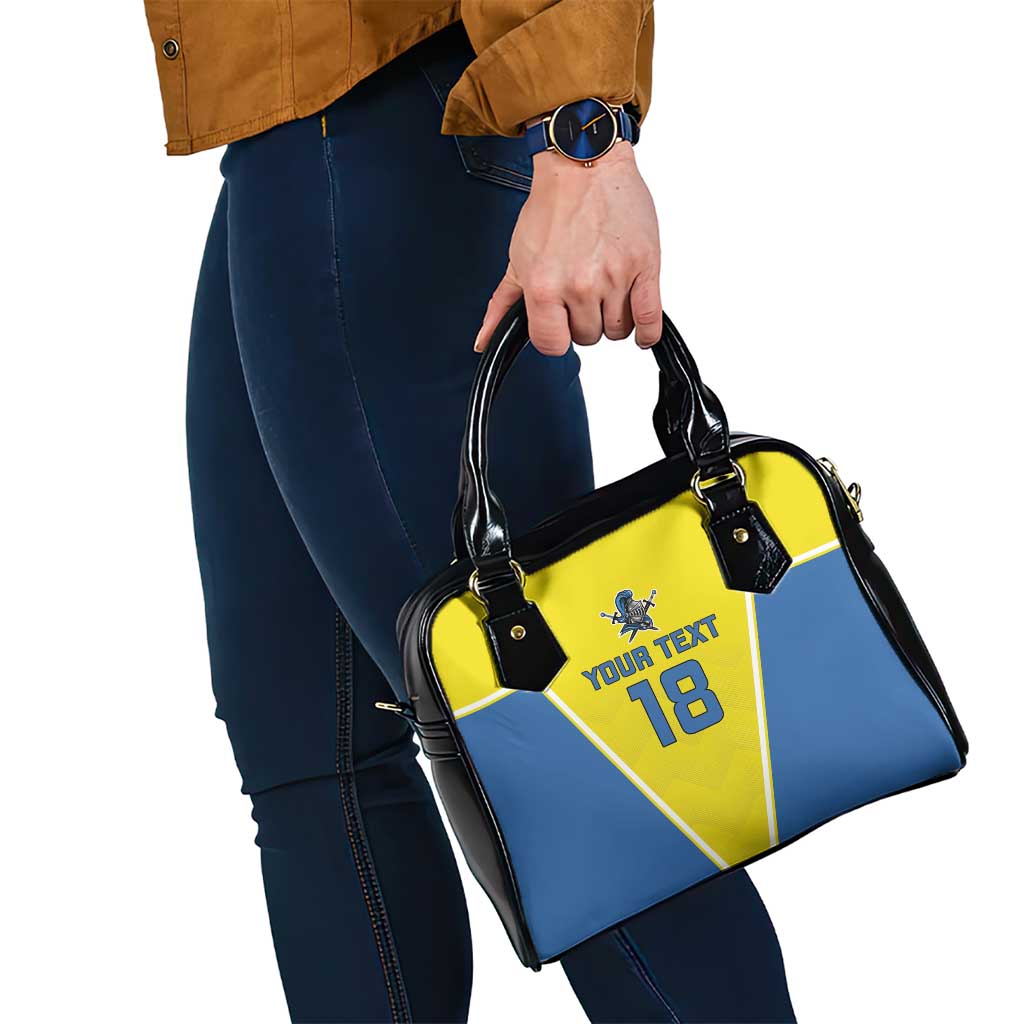 Custom West Knights of Yorkshire Shoulder Handbag Skate Hard Hit Harder Yellow Version LT18