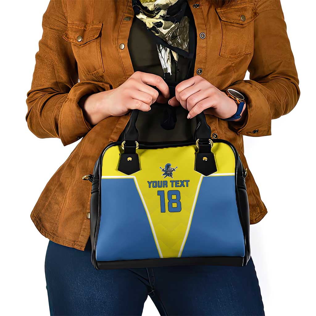 Custom West Knights of Yorkshire Shoulder Handbag Skate Hard Hit Harder Yellow Version LT18