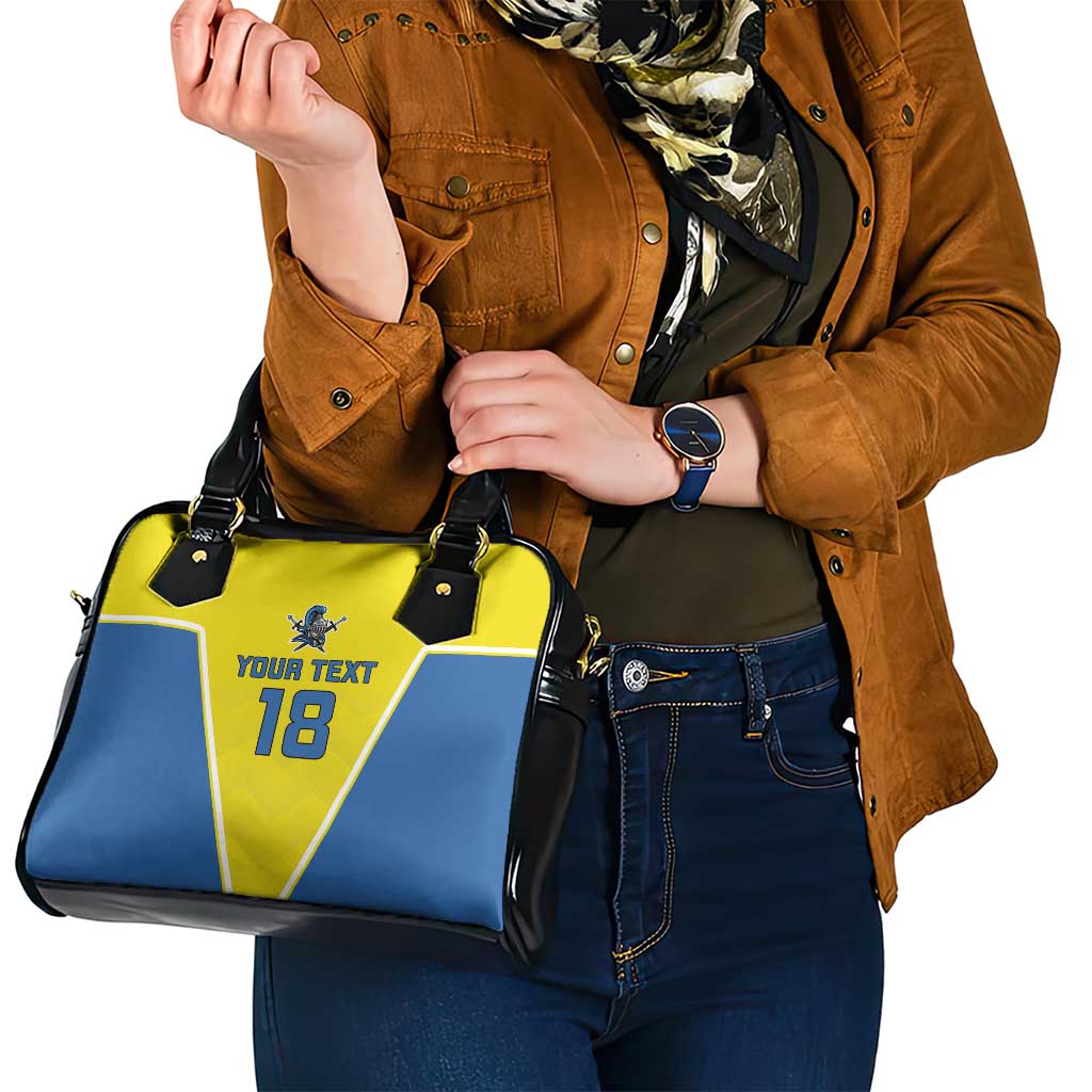 Custom West Knights of Yorkshire Shoulder Handbag Skate Hard Hit Harder Yellow Version LT18