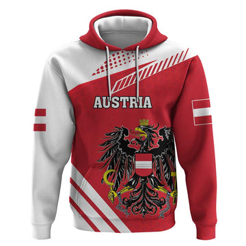 Personalized Austria Coat Of Arms Hoodie Flag Style LT18