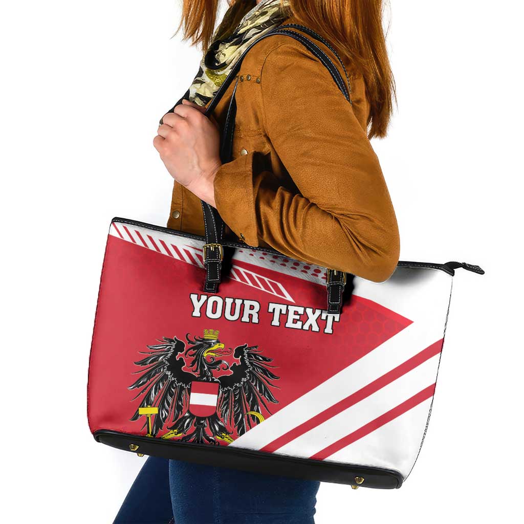 Personalized Austria Coat Of Arms Leather Tote Bag Flag Style LT18