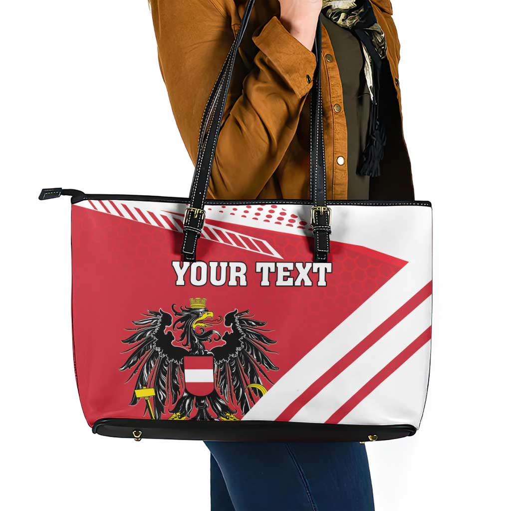 Personalized Austria Coat Of Arms Leather Tote Bag Flag Style LT18