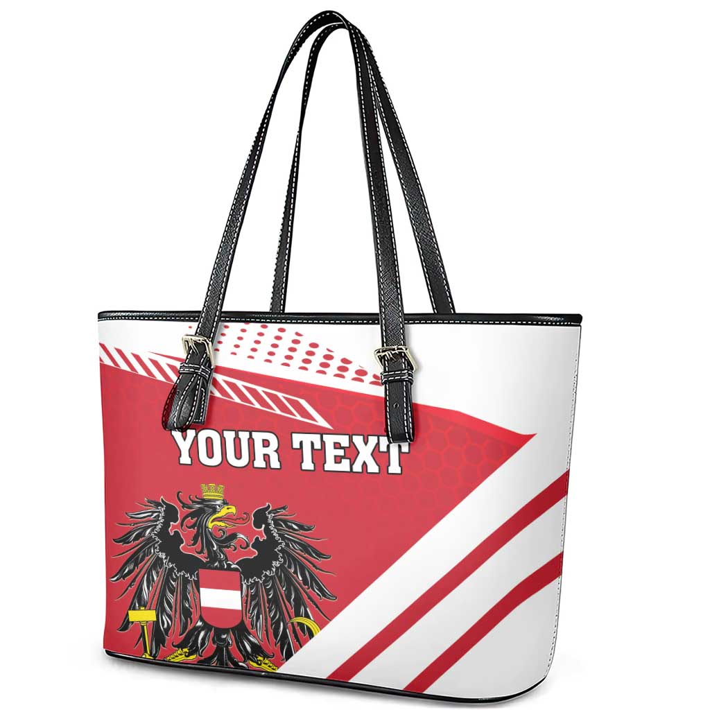 Personalized Austria Coat Of Arms Leather Tote Bag Flag Style LT18