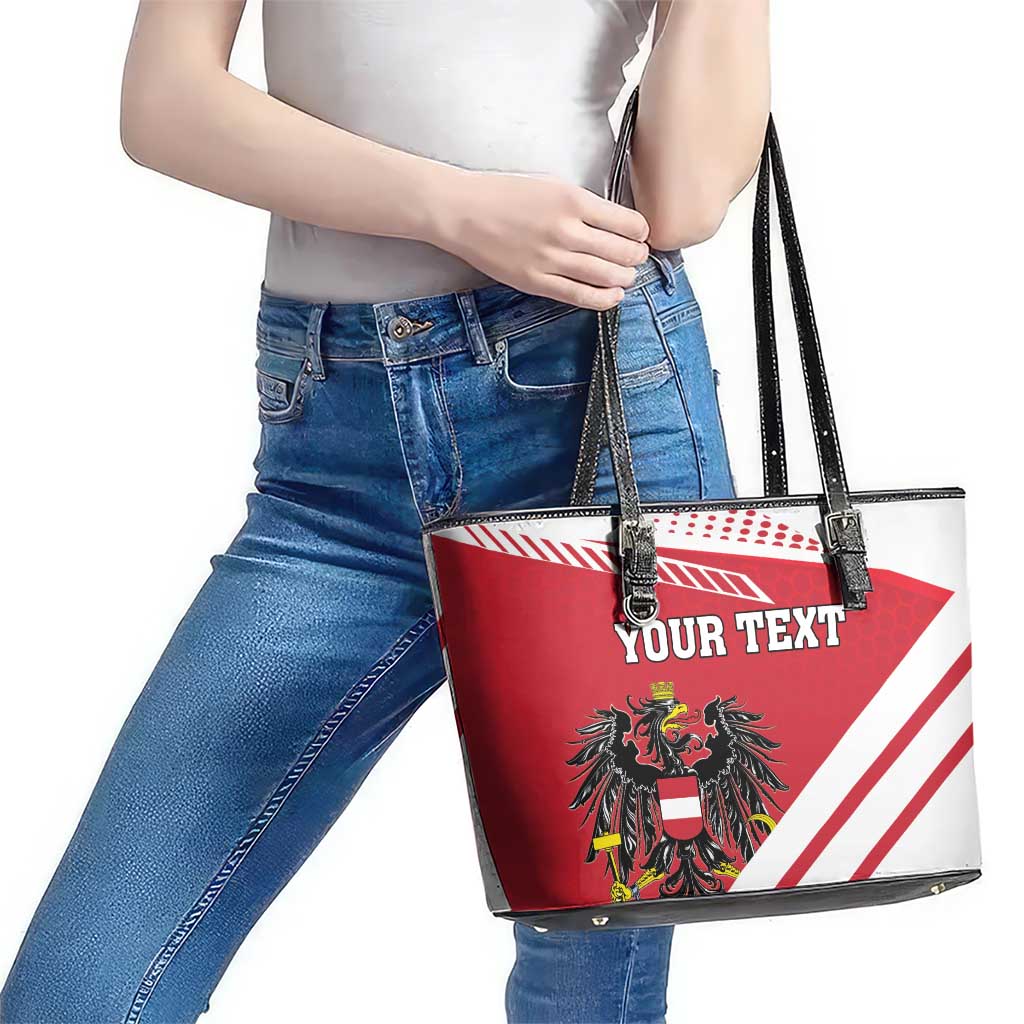 Personalized Austria Coat Of Arms Leather Tote Bag Flag Style LT18