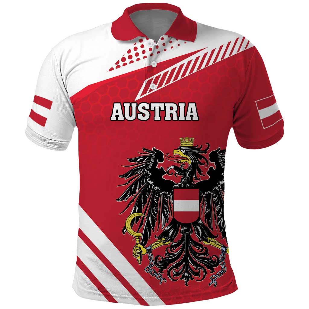 Personalized Austria Coat Of Arms Polo Shirt Flag Style LT18