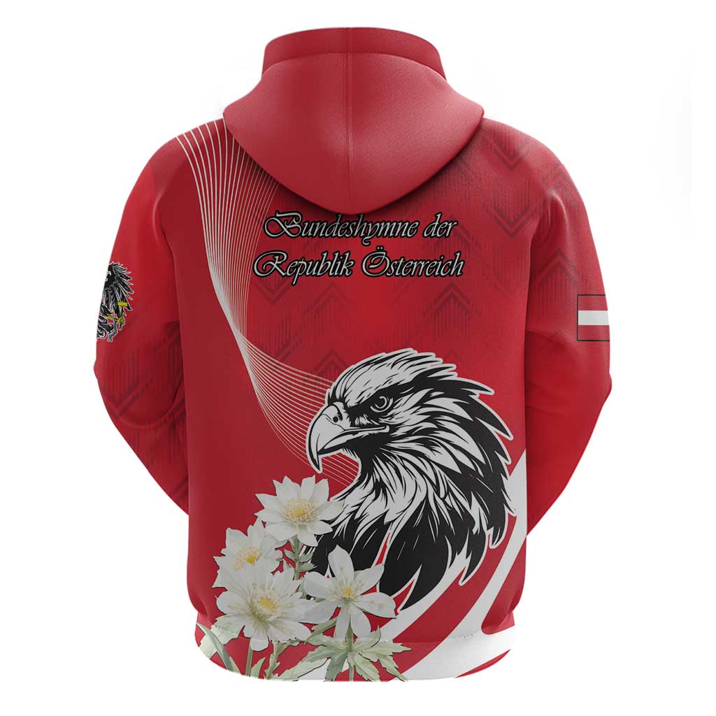 Austria Independence Day 1955 Hoodie Black Eagle And Edelweiss Flowers LT18