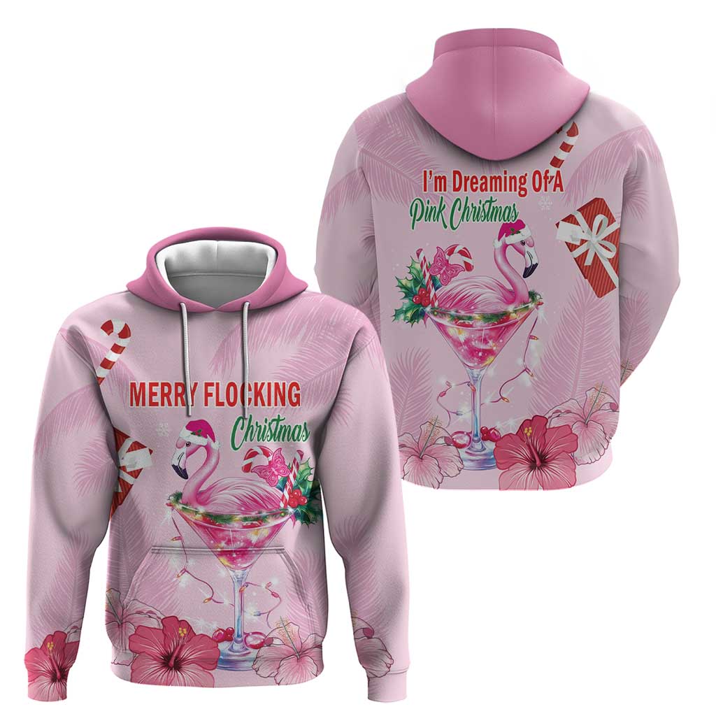 Bahamas Flamingo Christmas Hoodie Merry Flocking LT18