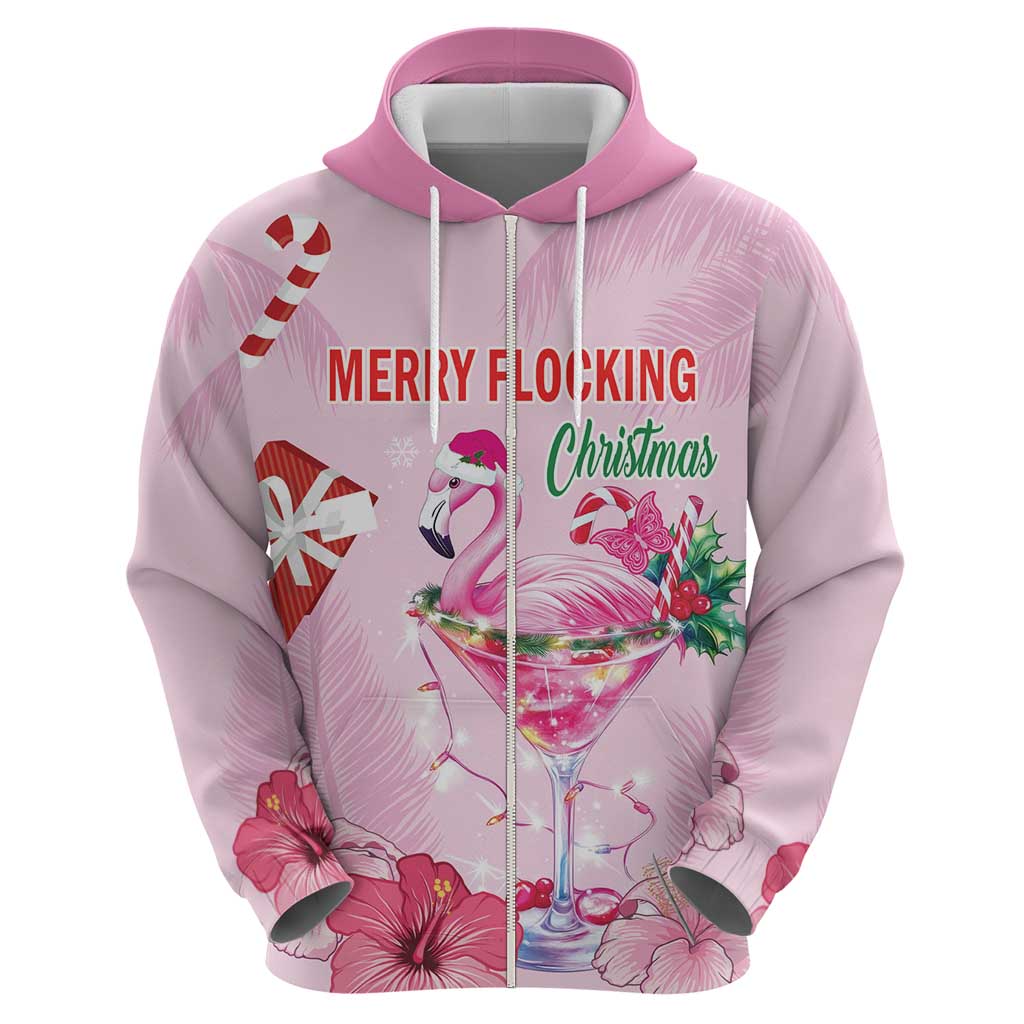 Bahamas Flamingo Christmas Hoodie Merry Flocking LT18