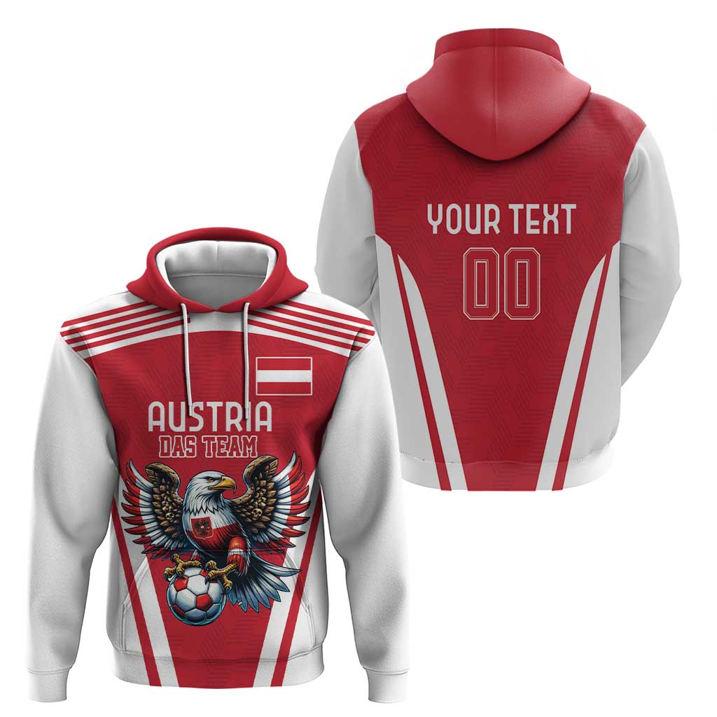 Custom Austria Football Hoodie Das Team With Eagle Mascot LT18